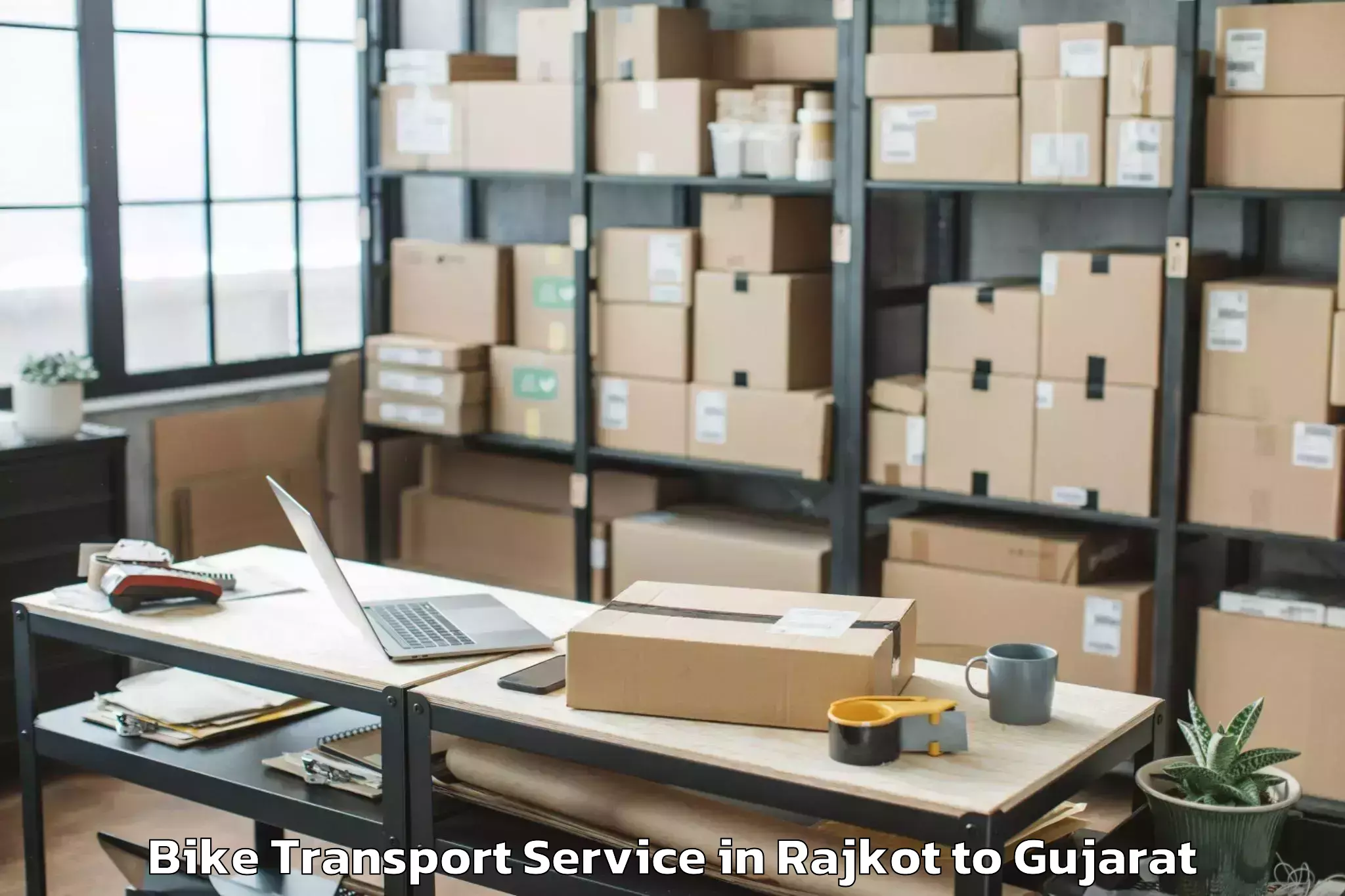 Quality Rajkot to Vadali Bike Transport